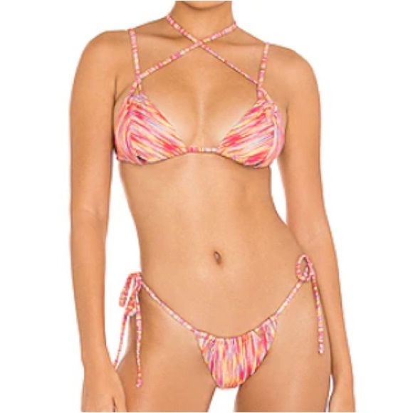 NEW Revolve Lovewave The Daniella Top + Bottom Swimsuit Bikini Size XS - Picture 1 of 9